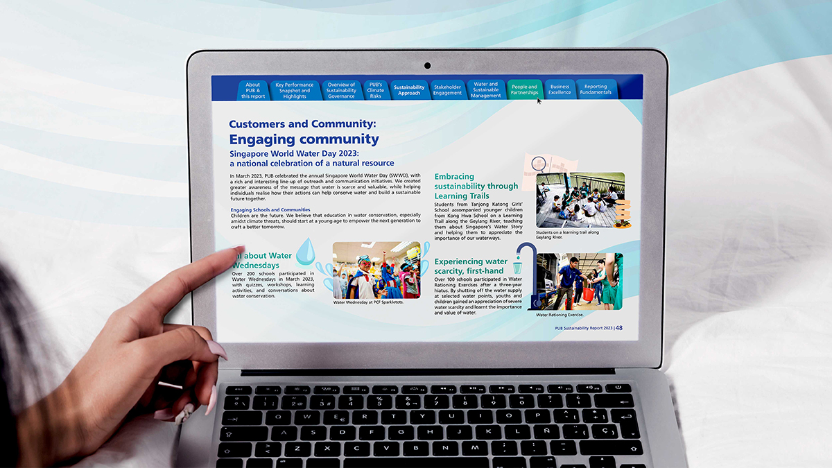 PUB Singapore Sustainability Report Design